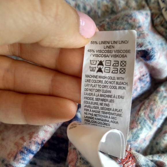 Lucky Brand▪️Bohemian Linen Blend Scoop Neck Tee - Picture 3 of 4